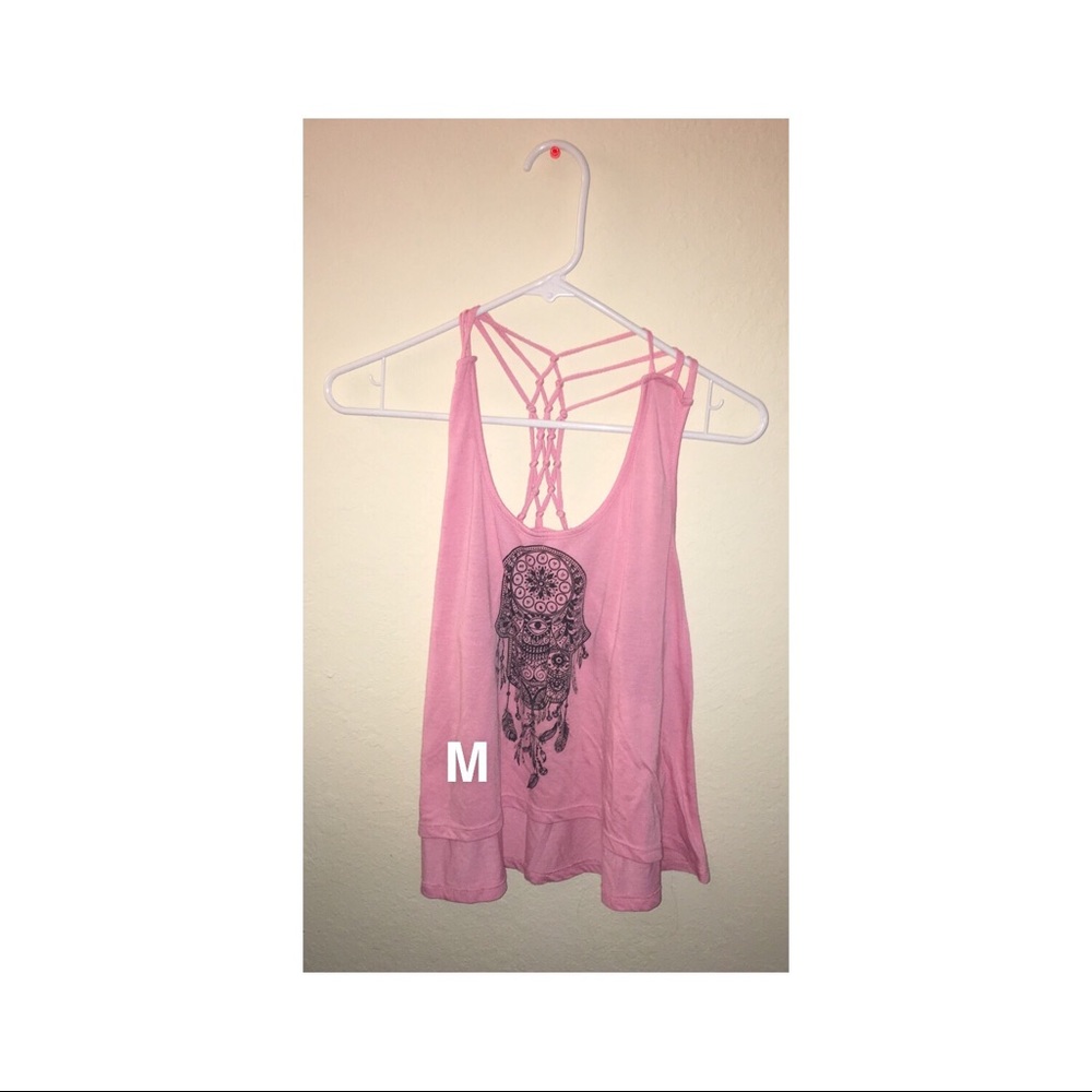 Pink dream catcher tank